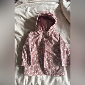 Mango Pink Floral Kids Raincoat